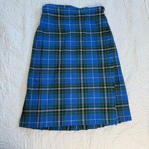 Scottish Clanwear Nova‎ Scotia Pleated Tartan Kilt 100% New Wool 26"W x 23"L EUC